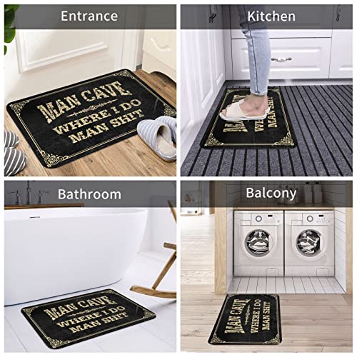 Man Cave tapis d'entrée extérieur pour stopper la boue d'automne et protéger vos sols