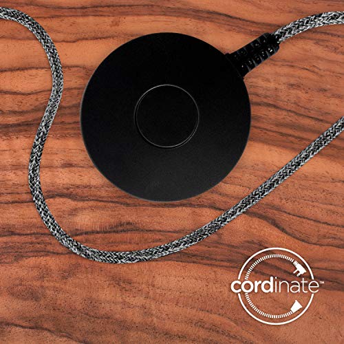 Cordinate Designer On/Off Switch Plug, 6 Ft Braided Power Cord, 3 Prong, Slip Resistant Base, Tabletop Or Wall Mount, Perfect For Lamps/Seasonal Lights, Black, 48728 #TOP5