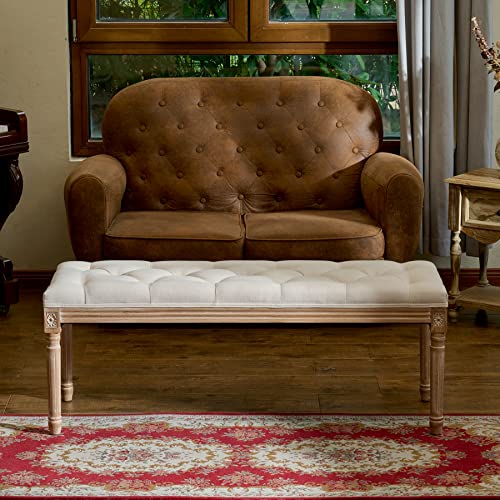 VONLUCE Banc Banquette Design Classique, Banc Rembourrée en Tissu, Banc Capitonné en Lin et Bois Massif pour Chambre Salle à Manger Salon Couloir Piano (120 x 40 x 46 cm) - Les Beatles, Paul McCartney, John Lennon, RIngo Starr, George Harrison VONLUCE Banc Banquette Design Classique, Banc Rembourrée en Tissu, Banc Capitonné en Lin et Bois Massif pour Chambre Salle à Manger Salon Couloir Piano (120 x 40 x 46 cm) – Image 3