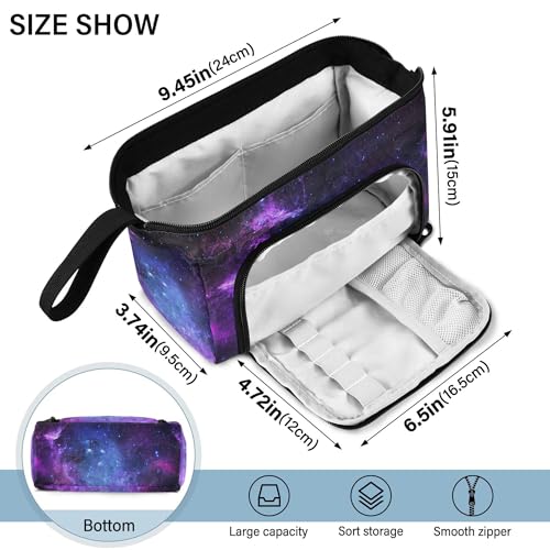 Image of Fisyme Galaxy Pencil Case Large Capacity Pencil Pouch Pen Bag Box Big Makeup Pencil Case Organizer