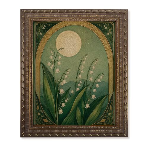Décor mural or antique texture grès (Fleur3, 8"L x 10"L)