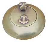 Matériau : laiton vieilli SEACLUB Cendrier Pliant en Laiton Antique – Parfait pour la décoration Maritime.