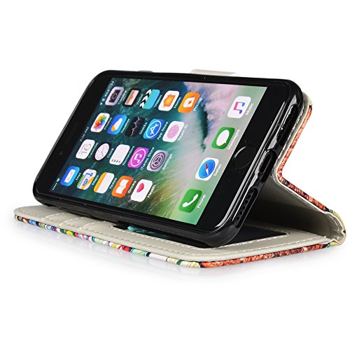 Urspeedteklive Iphone Se 2022/Iphone Se 2020/Iphone 7/Iphone 8 Wallet Case, Premium Pu Leather Flip Case Cover With Card Slots & Kickstand For Iphone Se 2022/2020, Iphone 7 / Iphone 8 -Love Tree #TOP4