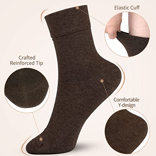 Image of FGZ Women Thin Cotton Socks Soft Cozy Socks Cute Ankle Crew Socks 5 Pairs