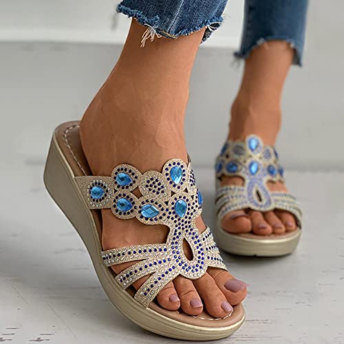 Home Slippers For Women Indoor Summer Wedge Sandals Women Fashion Slip On Wedge Platform Shoes Open Toe Slippers4