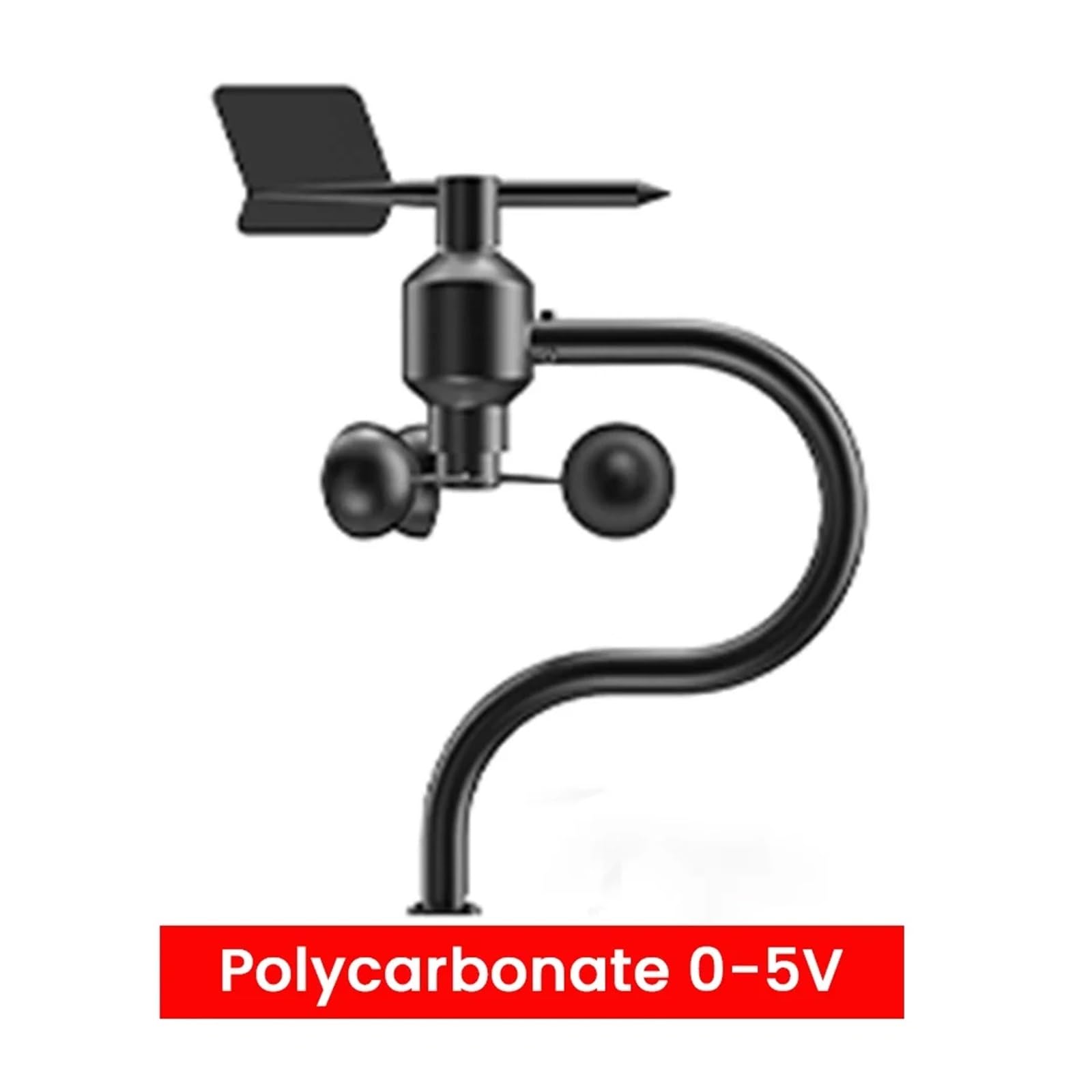 Polycarbon 0-60m/s Wind Speed Sensor 360° Wind Direction Transmitter Agricultural Weather Station Transmitter(Style C 0-5V)
