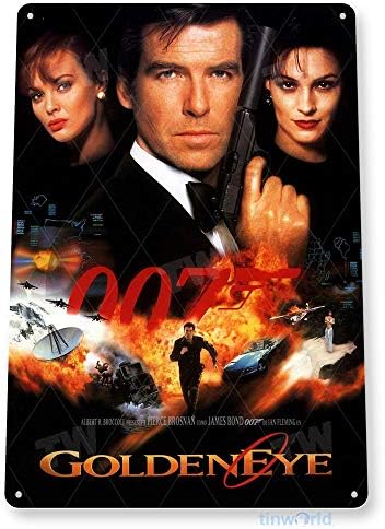 Tinworld Tin Sign: 007 Golden Eye James Bond Movie Poster Wall Art Theater Cave A001 (8in x 11in) image 3