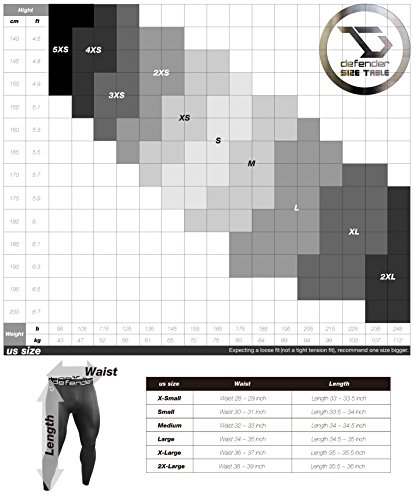 Defender Wintergear Compression Baselayer Pants Legging Shorts Tights Ski RE_L - Thumbnail 2