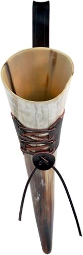Miniatura 3 de HONGLAYS Tazas de cuerno vikingo hechas a mano, cuerno vikingo real con correas de cuero, copa de vino de cerveza, cáliz, jarra, cuerno, buey, vasos