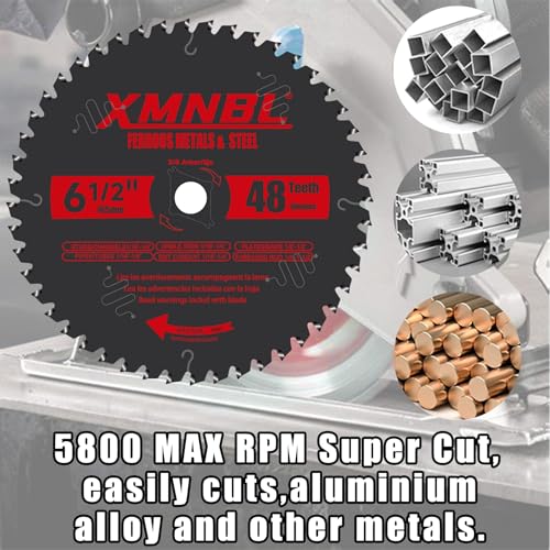 Image of 6-1 /2 Inch Metal Cutting Blade,Replace for Diablo D0648CFX 6-1 /2 inch Metal Cutting Circular Saw Blade,Compatible with 6 1 /2 Inch Circular Saw,Cermet Carbide Up to 5X Longer Life 5 /8 Arbor