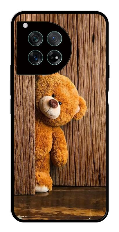 FASHIHUB Printed Back Cover Case for OnePlus 12R 5G| 360° Protection Mobile Phone | Camera Bump Protection | (Peek-a-Boo Teddy)