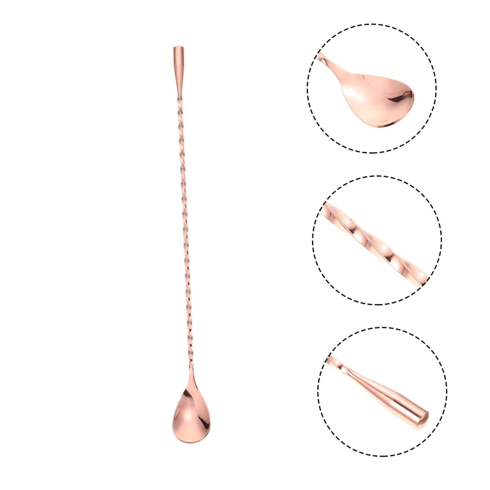 MAGICLULU 3pièces Cuillère à Cocktail Acier Inoxydable Longue Cuillère De Bar Pour Mélanger Boissons Idéale Pour Cocktails Et Jus Design Ergonomique Et Pratique