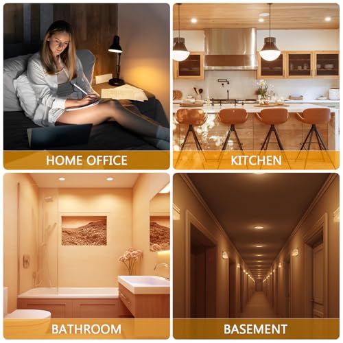 DAYBETTER BR30 led Light Bulb, Dimmable LED Bulbs 65W Equivalent, 2700K Warm White Light Bulbs Indoor Flood Light for Bedroom Kitchen Living Areas Hallway, 800 Lumens, E26 Standard Base, 24 Pack — view 6
