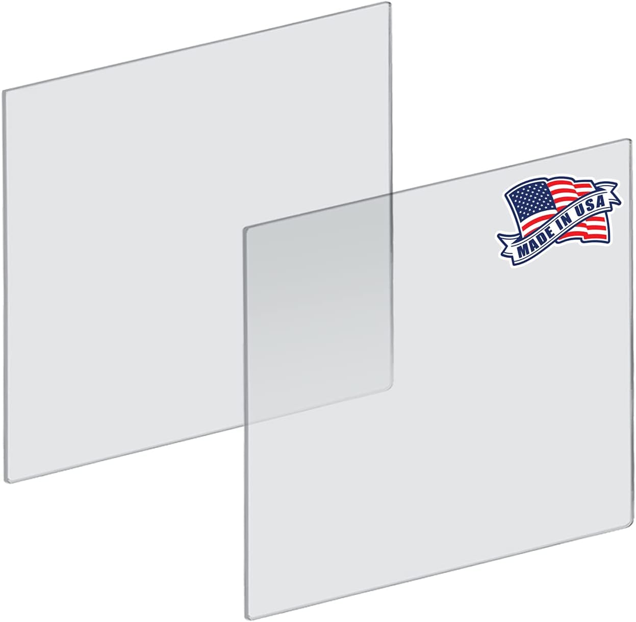 Azar Displays 179620 Clear Acrylic Plexiglass Sheet Cut to Size, Quality 3/16" Thick Acrylic, Transparent Plastic Board, Size: 20" x 20" Perspex Plastic Panel, Multi-Purpose projects, Crafts, 2-Pack