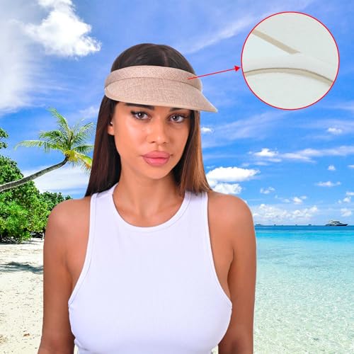 Image of 3 Pieces Clip On Visors Women Men Visor Sun Hats Hat Outdoor Sports Golf Beach Travel Tennis Cap