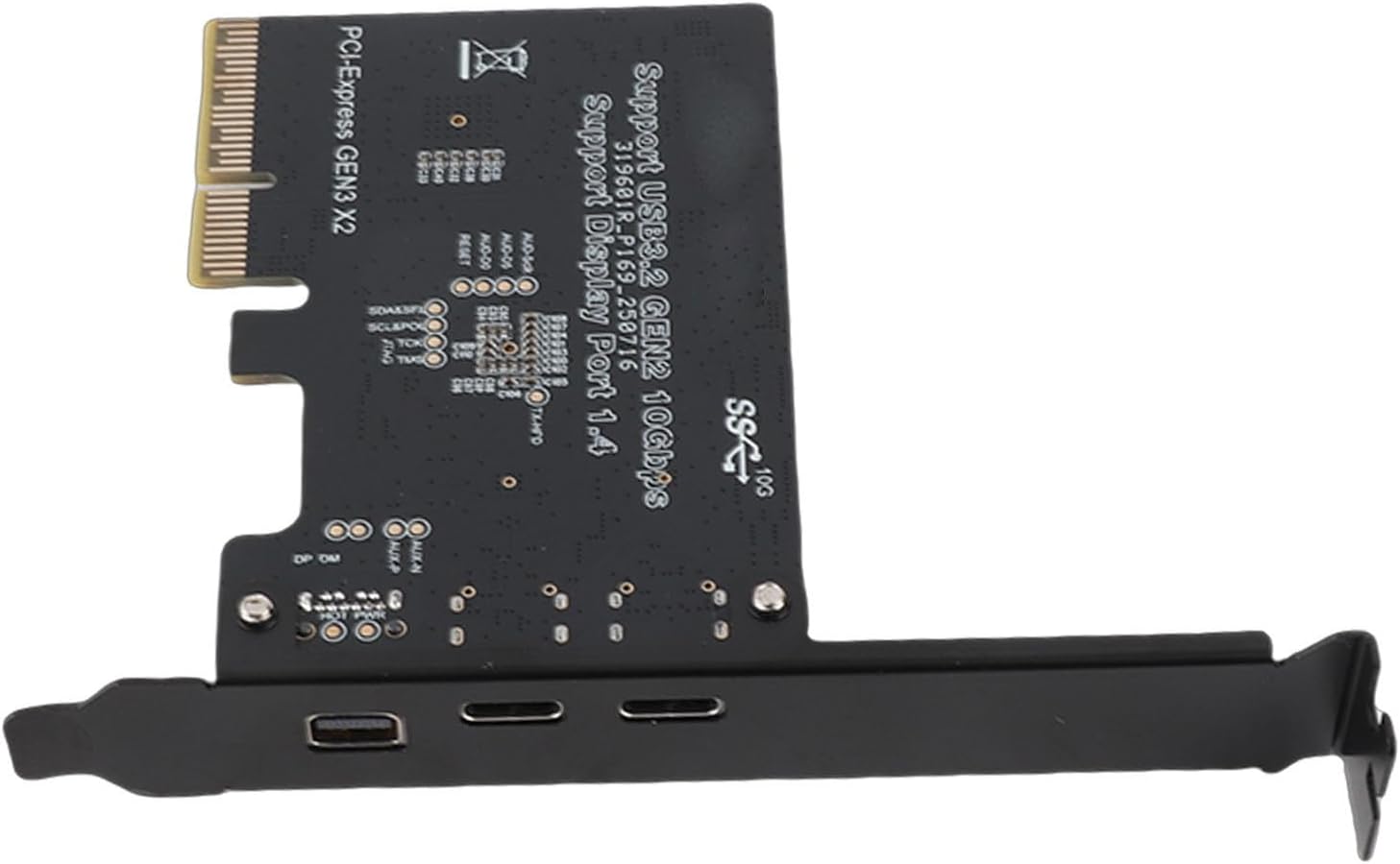Jiawu PCIe USB Expansion Card, 3 Ports USB 3.0 10Gbps Type C DisplayPort 4K 60Hz C PCIe Card, Internal Port with 2 Type 1 for Desktop PC