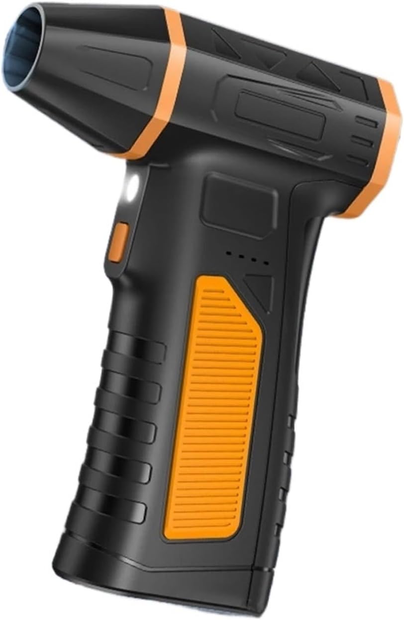 8000mAh Powerful Air Blower Jet Blower 300,000RPM Brushless Motor Jet Fan 5 Gears Wind Speed Violent Fan Air Duster(Orange)