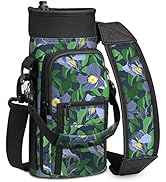 SITHON Trinkflaschenhalter, Tragetasche für Wasserflasche 1000ml mit Schultergurt und 2 Reißversc...