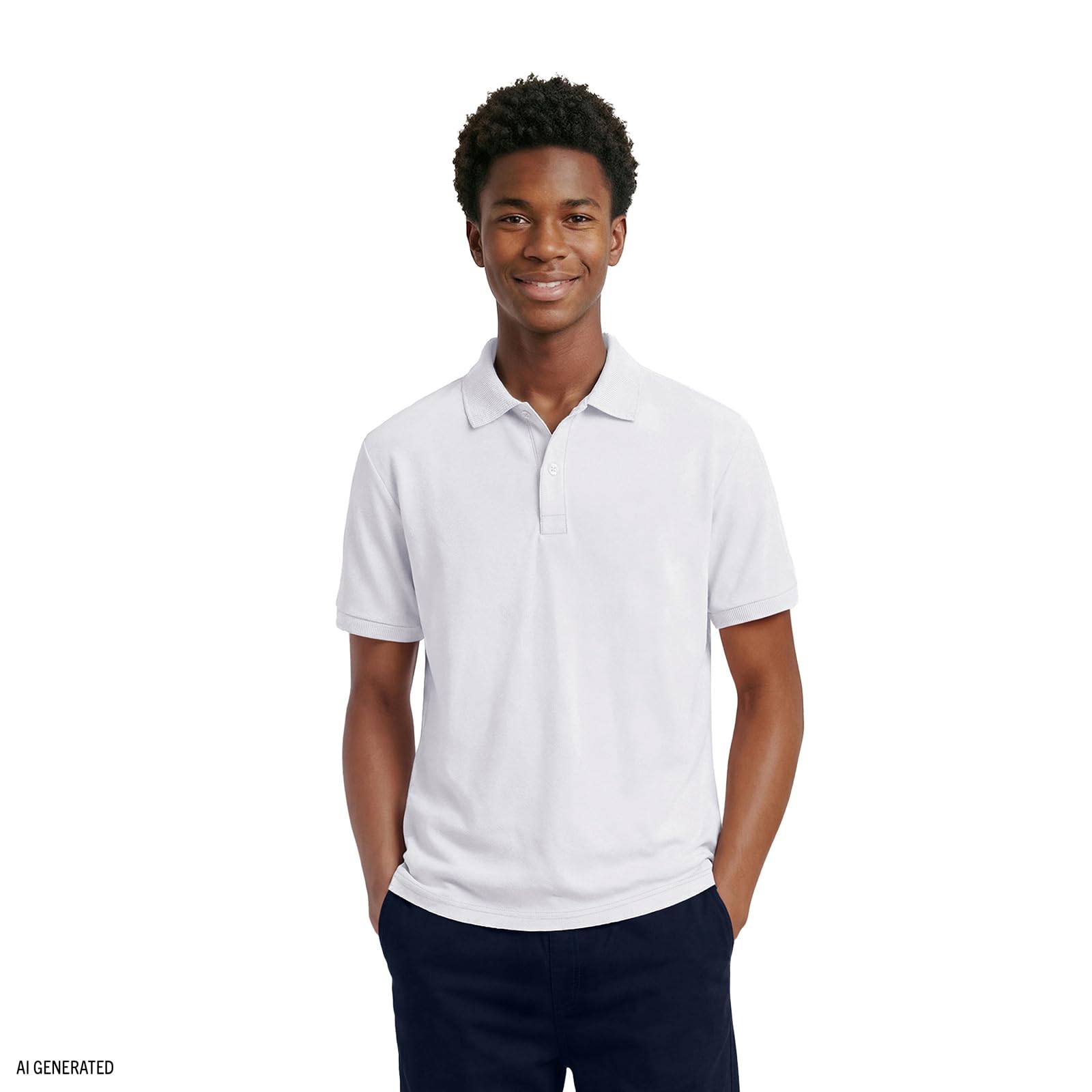 Izod School Uniform Short Sleeve Polo Shirt, Button Closure, Moisture Wicking Performance Material Camisa de Polo Niños (Pack de 1)