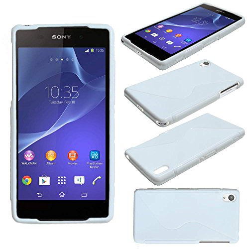 ebestStar - Coque Compatible avec Sony Xperia Z2 D6502, D6503, D6543 Etui Housse Silicone Gel TPU Souple Motif S-Line, Blanc [Appareil: 146.8 x 73.3 x 8.2mm,...