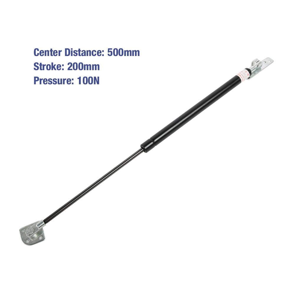 Hydraulische Gasfeder, 500 mm Achsabstand 200 mm Hub 100 N Druckgasdruckfeder für Gerätedeckel, Snackauto Klapptür, Werbeleiste, Lichtbox(#3)