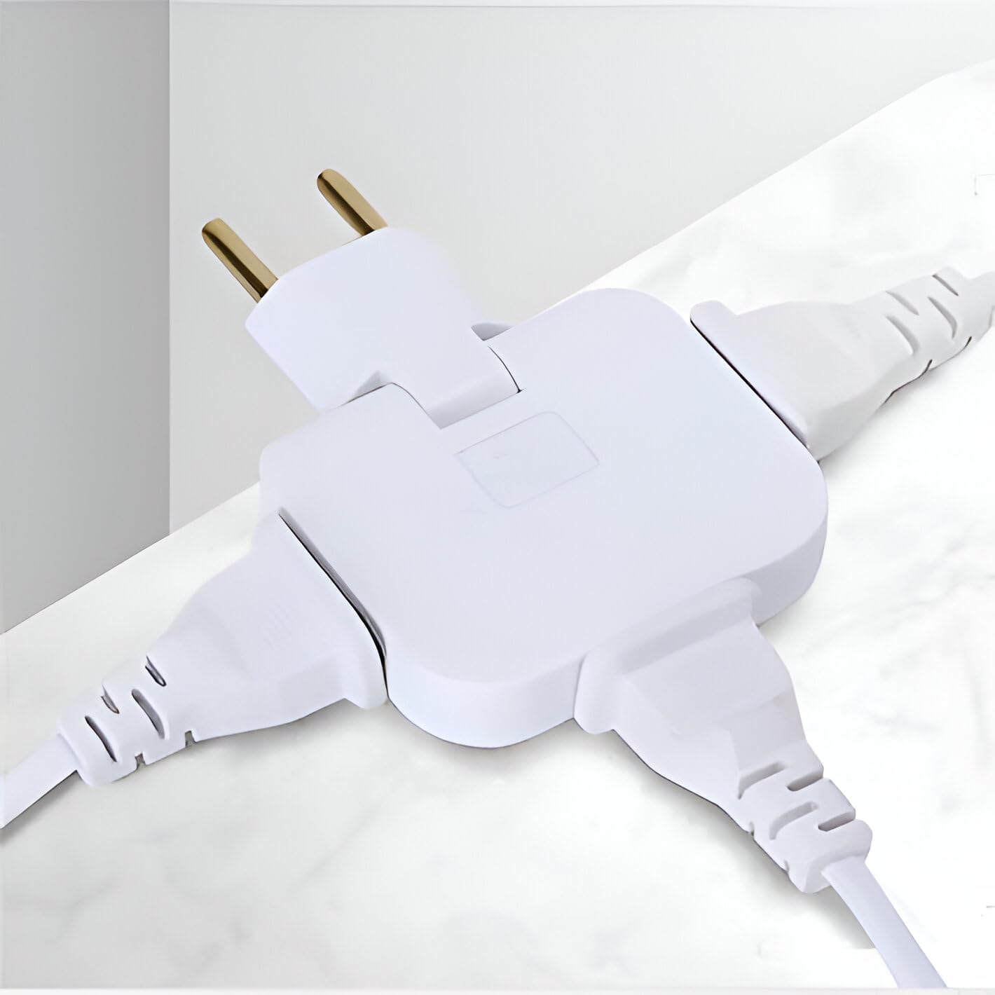 3 in 1 Adapter Plug, 180° Rotatable Foldable Multi Plug Socket Adapter, Space Saving Wall Outlet Converter, 2 Pin Travel Adapter for Mobile Charger, Fan, TV & Home Appliances-image-18