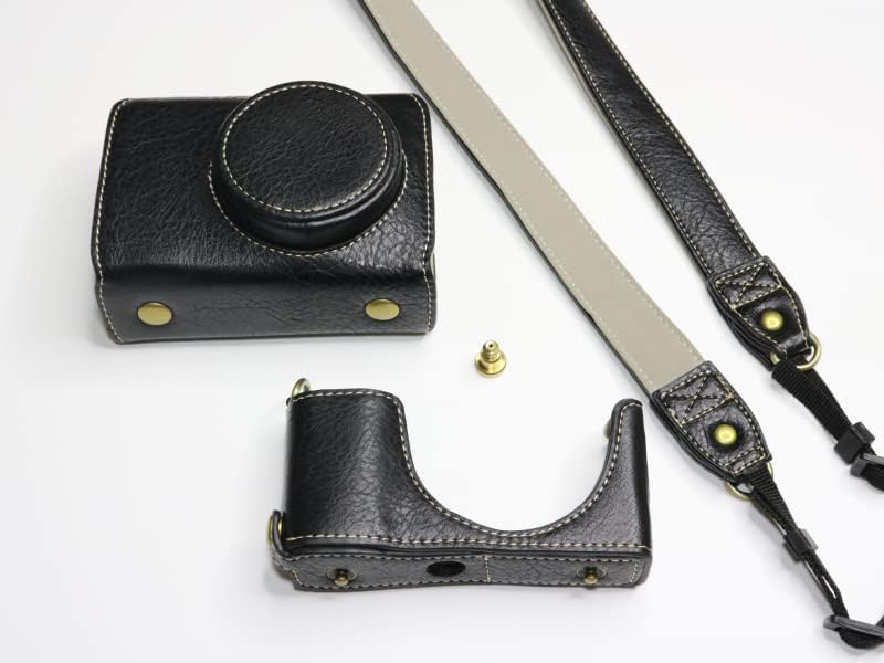 Miniatura 6 de BolinUS - Funda GR III, hecha a mano, de piel auténtica, hecha a mano, para cámara de Ricoh GR III GR3, versión de apertura inferior + correa para