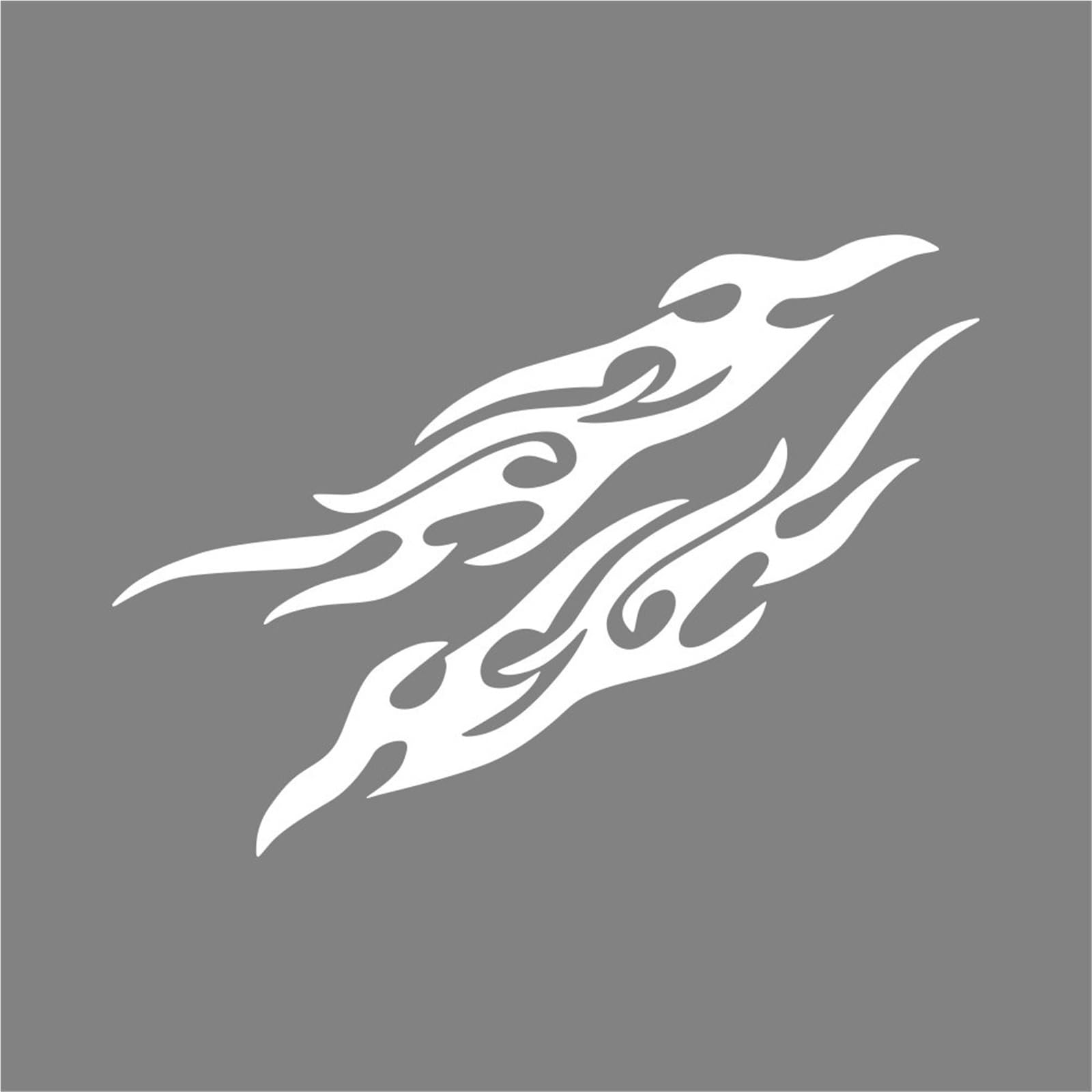 HAfgDJ 2pcs Motorcycle Sticker Flame Element Totem Car Body Scratch Cover Decals Vehicle Exterior Creative Accessories