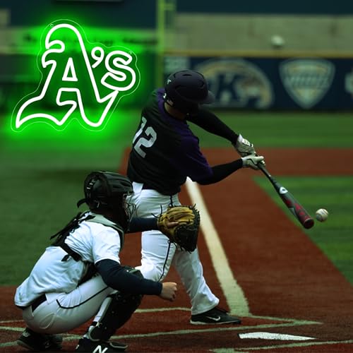 Image of Baseball Neon Sign for Wall Decor Sport Team LED Neon Light for Man Cave | Cool Wall Ornament For Dormitory, Bar, Club, Wonderful Birthday Gift For Baseball And Sports Fans