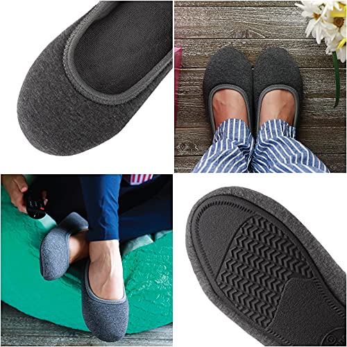 isotoner Women's Stretch Velour Victoria Ballerina House Slipper with all Around Memory Foam Comfort3