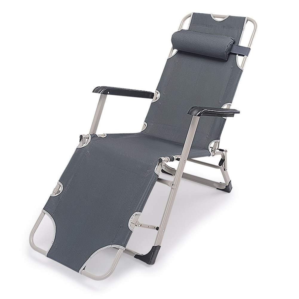 Repose-pieds carrés en acier pour fauteuil de jardin inclinable et lit de plage gris