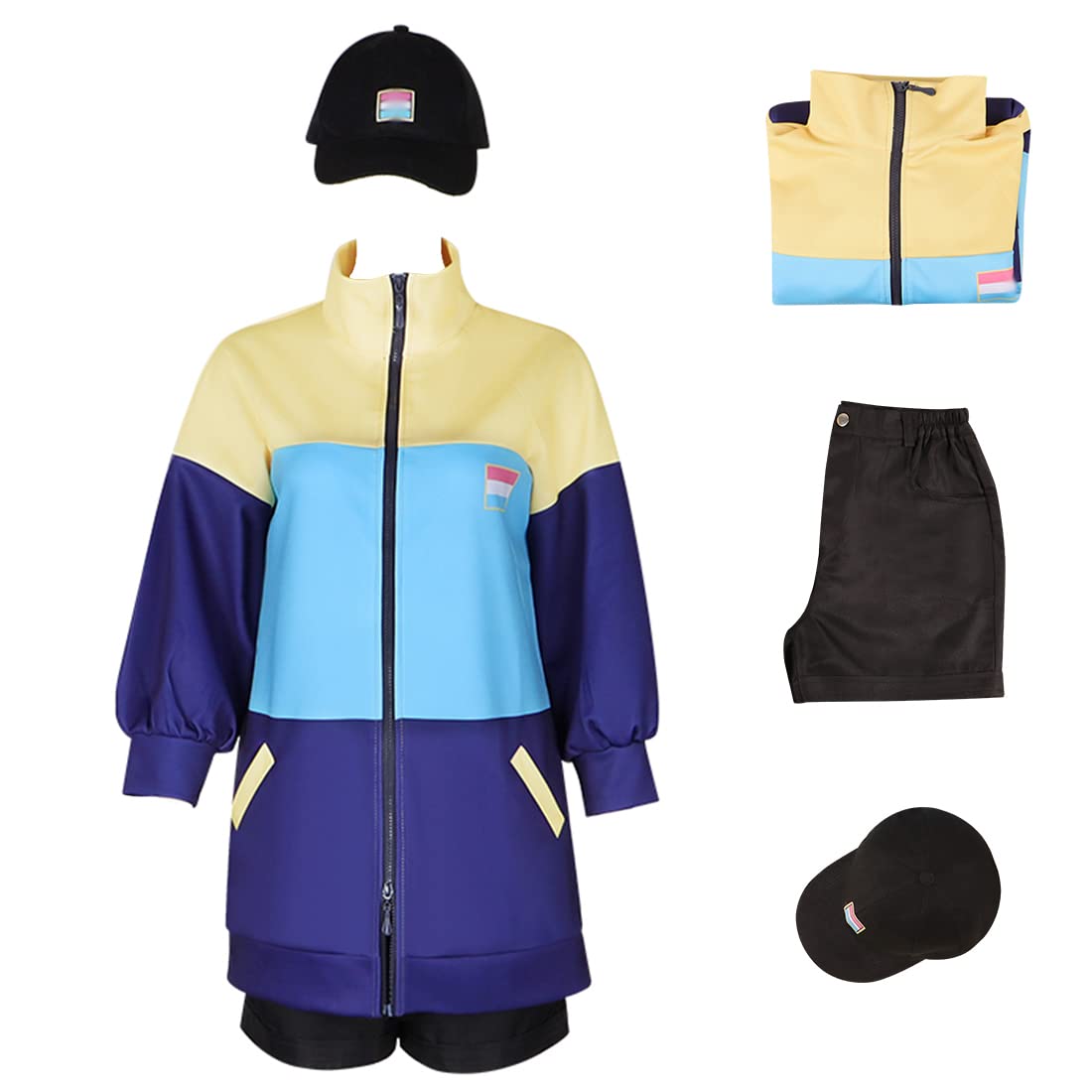 Anime Paripi Koumei Eiko Tsukimi Cosplay Costume Women Hodie Jacket Halloween Outfit Full Set