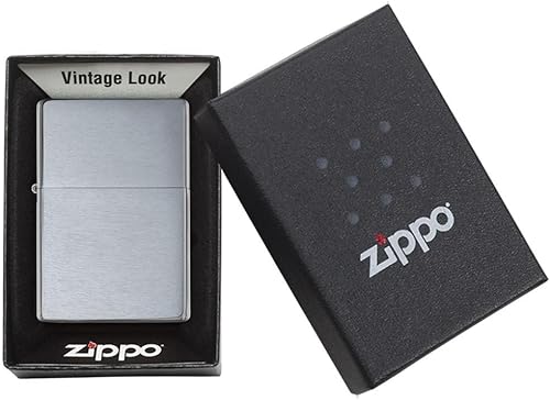 Vista 51 de Zippo Encendedor - Encendedor personalizado cromado a prueba de viento personalizado grabado (cromo cepillado) #200