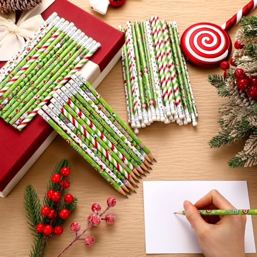 Sabary 60 Lápices Navideños Madera con Goma miniatura 6
