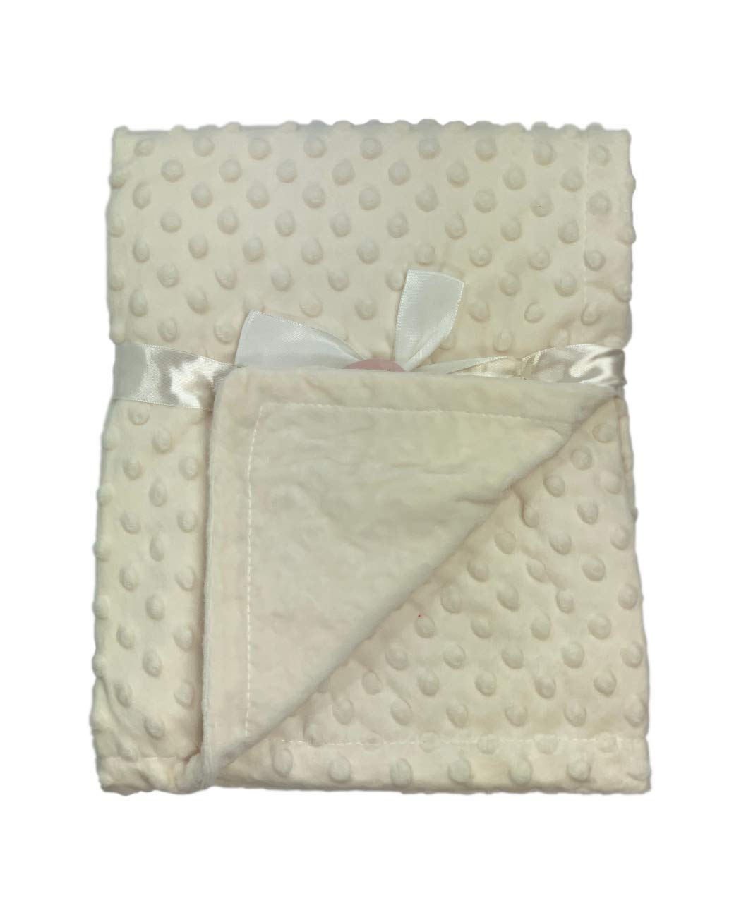 E&A Distribution Limited Men's Cream Newborn Soft Bubble Baby Blanket With Fleece Back For Crib Pram Boys Girls Infant Cot Bed Swaddle Pram Shawl Wrap Toddler Snuggle (Cream)