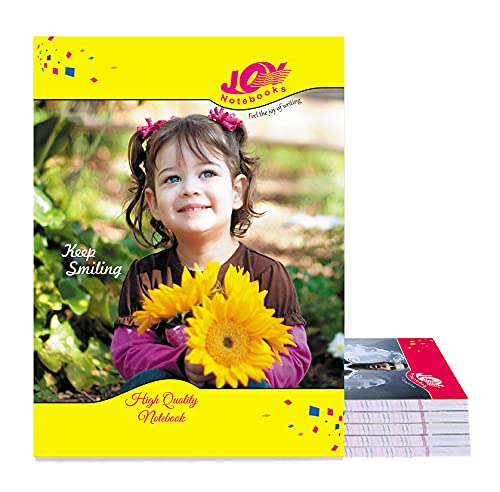 Joy Notebook | Four Ruled/Four Lines | Handwriting English Notebook | Crown/King Size (18x24cm) | 160 Pages | Premium | Pack of 6