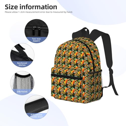 Mochila japonesa de peces koi ligera y mochila casual impermeable unisex 5