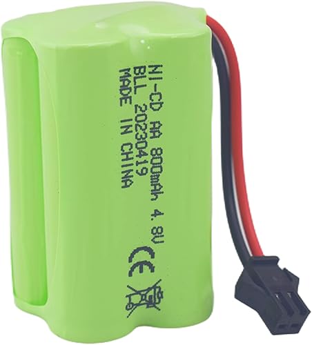 Miniatura 4 de Fytoo AA 4.8V 800mah SM-2P Plug Batería recargable con cable de carga USB para 1/28 Stunt RC car C128 1/28 NB2801 NB2802 NB2803 doble cara Tumbling