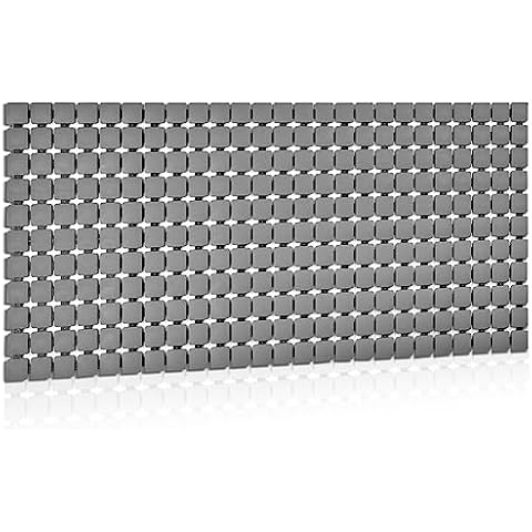 Extra Long Shower Stall Mat Non Slip Bathtub Bath Mats with Suction Cups and Drain Holes- 34 X 15.4 Inch (Gray) Cover