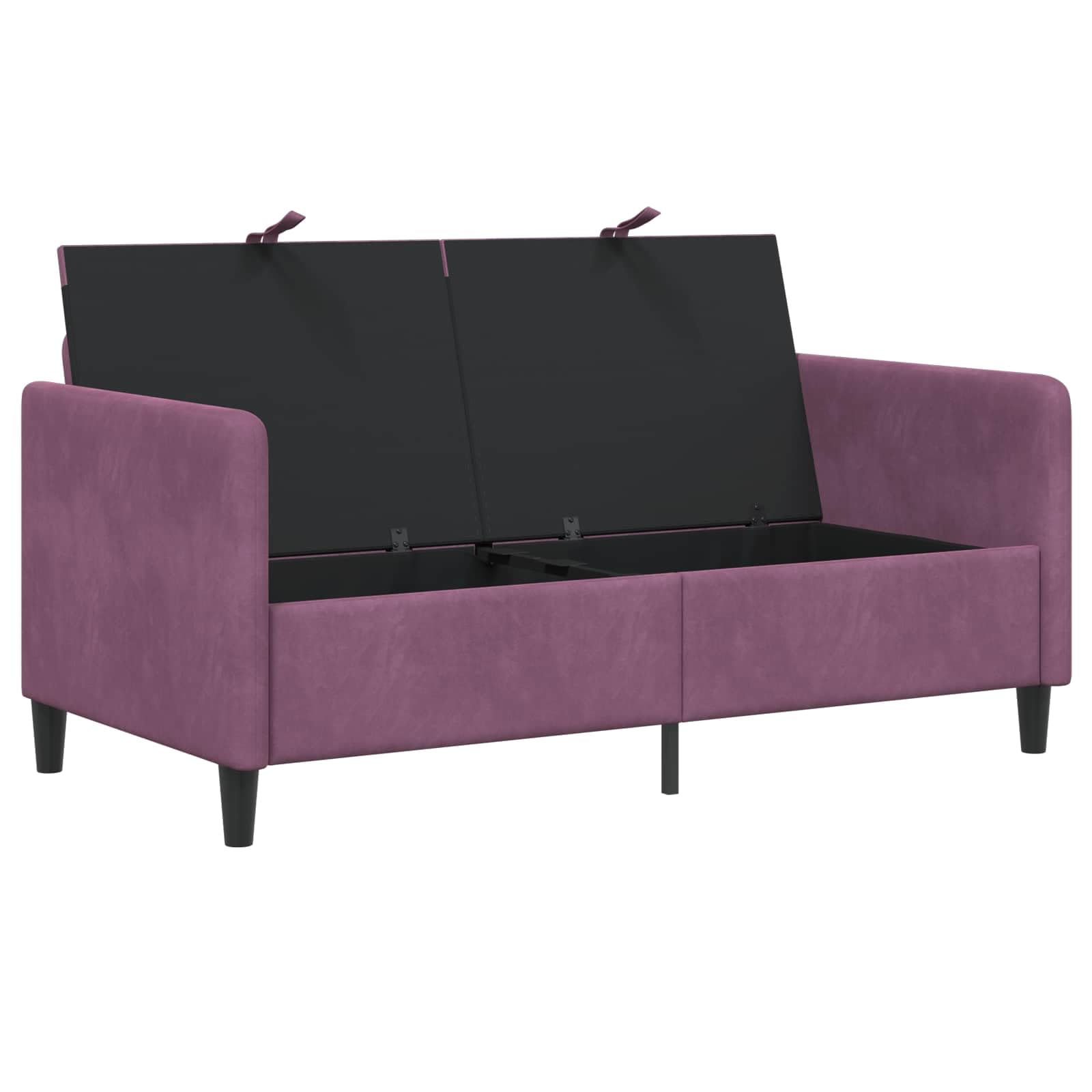 Canapé 2 places avec espace de rangement en polyester violet 152