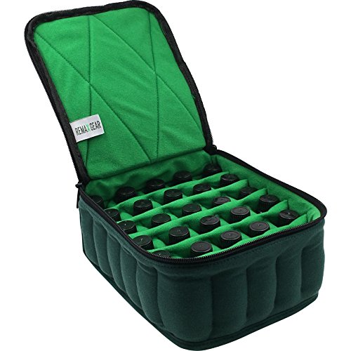 Essential Oil Carrying Case Bottle Holder Storage Organizer for 5ml 10ml 15ml Vials - Bottles Fit Snug Don't Fall Through Bottom Perfect for up to 30 Essential Oils