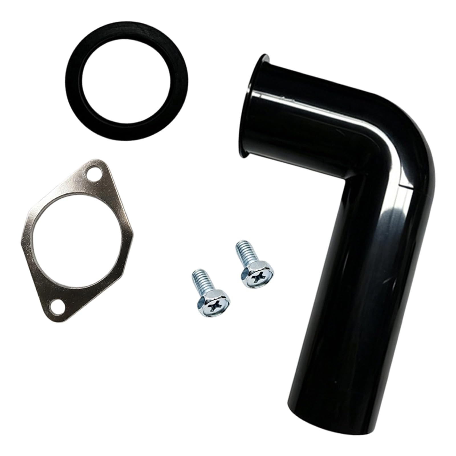 Elnwnnkc Garbage Disposal Elbow Set with 1.5Inch Elbow, Flange, Gasket, and Two Screws for Food Waste Disposer Easy to Clean Flange