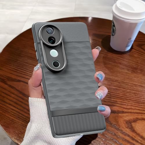 Image of Outlouders Back Cover for Vivo V40 5G / V40 Pro 5G / T3 Ultra 5G | Full Camera Protection | TPU Soft Flexible Shockproof Bumper Case (Grey)