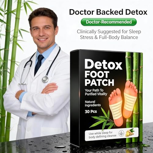 Image of (PACK OF 2) Detox Foot patches 60 pads, Cleansing Toxin Remover Foot Pads, Pain Relief,Stress Relief Sleep Patch for Detoxification, For Men & Women