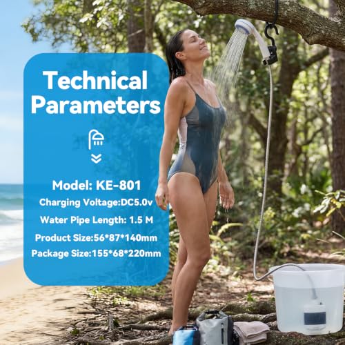 Portable Rechargeable Camping Shower Pump miniatura 3
