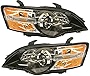 Evan-Fischer Headlight Set Compatible with 2005 Subaru Outback Legacy Left Driver and Right Passenger Side Halogen With bulb(s)