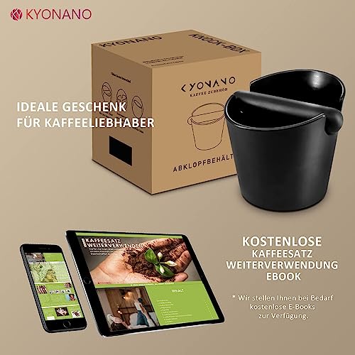 Abklopfbehälter Kyonano für Siebträger – Zubehör für die Kaffeezubereitung