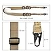 CVLIFE Two Points Rifle Sling with Length Adjuster Traditional Sling with Metal Hook for Outdoors Sand 2 Pack