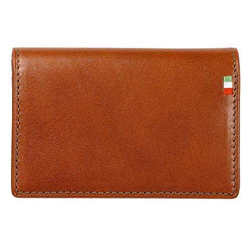 [ミラグロ] タンポナート レザー 名刺入れ (名刺入れ メンズ カードケース レディース パスケース 革) CAS544 ブラウン