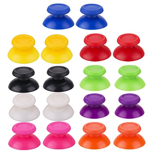 YoRHa 9X par original de repuesto Thumbstick botones analógicos Custom Colorful para DualShock 4 PS4 / Slim / PRO mando piezas de repuesto accesorios modificados (9 colores)